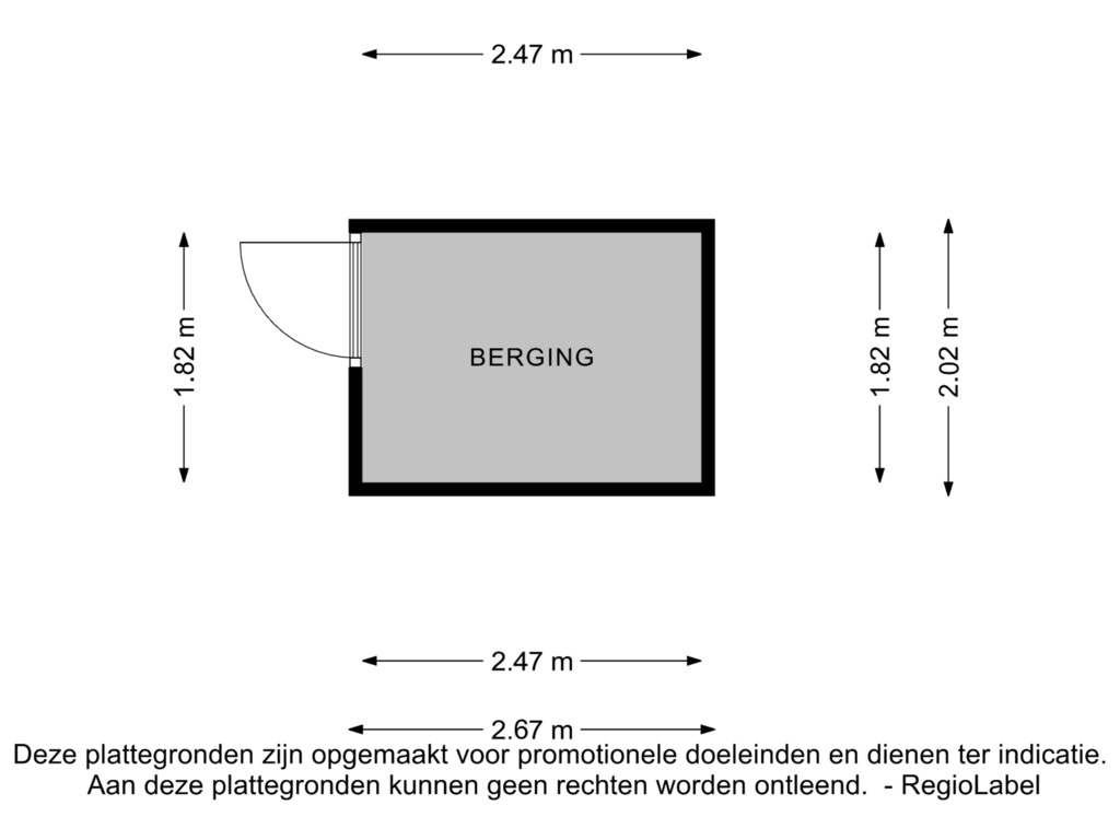 View floorplan of BERGING of Dorpsstraat 38-D