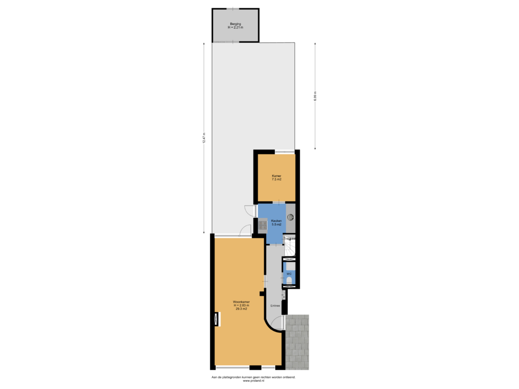 Bekijk plattegrond van Begane Grond Met Kavel van Verlengde J. A. Feithstraat 15