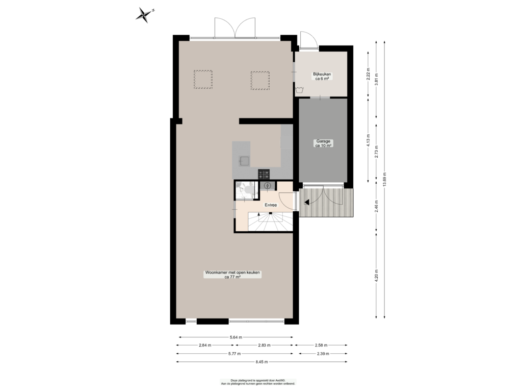 View floorplan of Begane grond of Tjalk 69