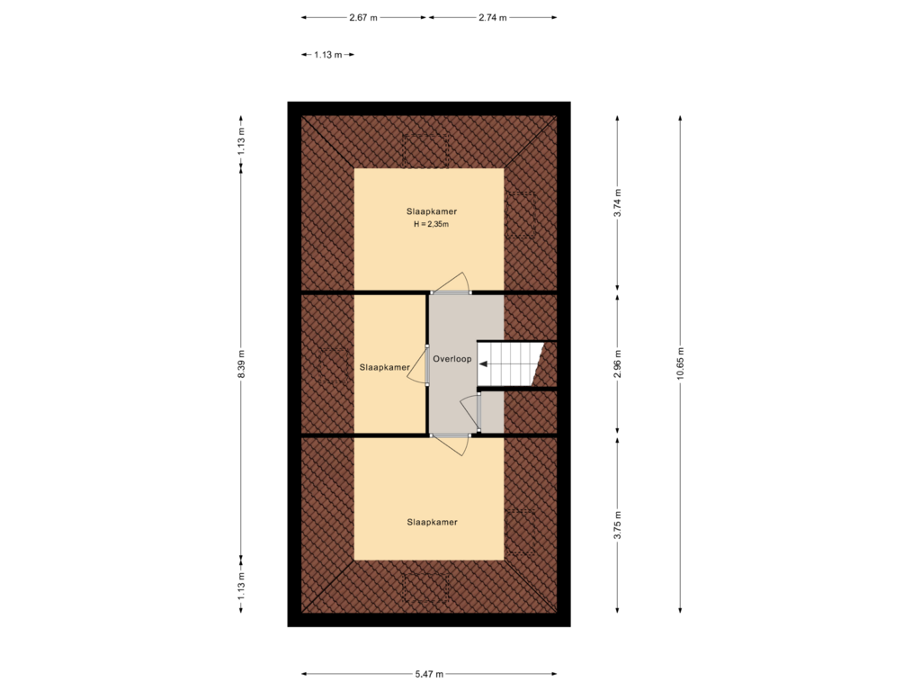 Bekijk plattegrond van Zolder van Ooievaarstraat 4