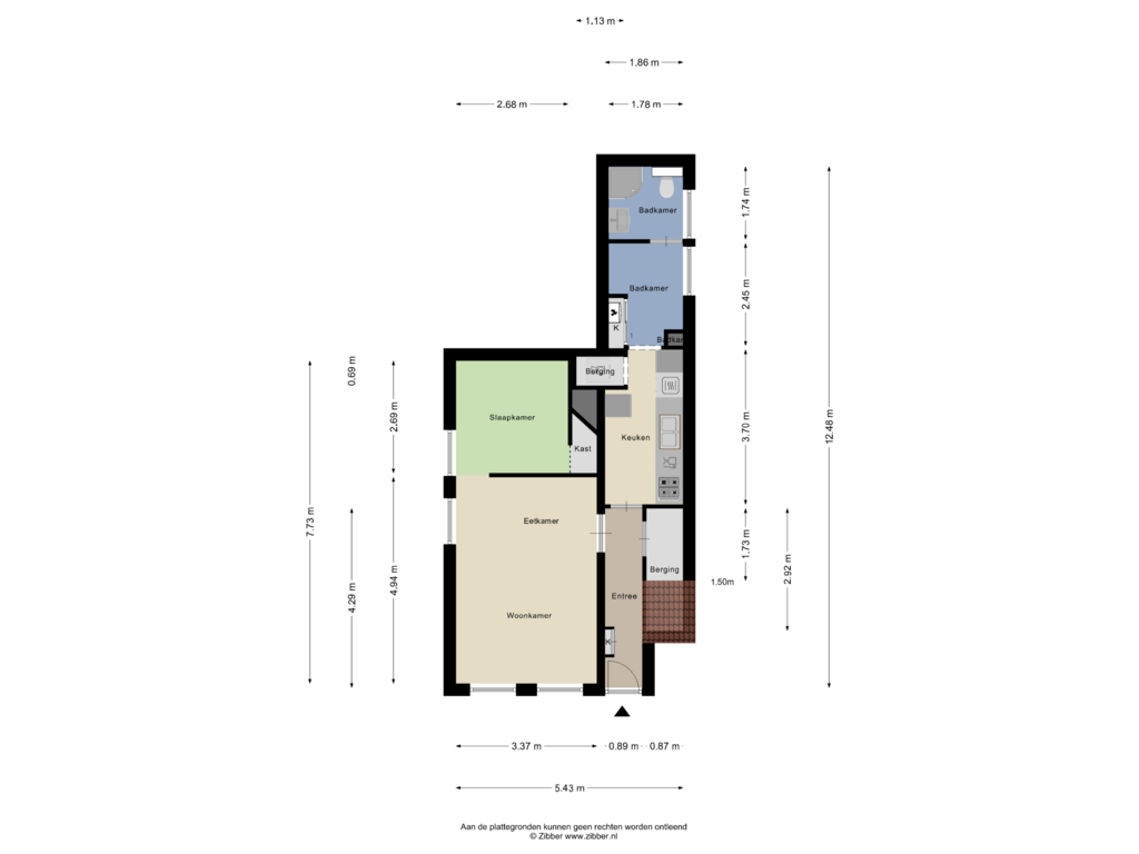 Bekijk plattegrond van Appartement van Generaal Joubertstraat 78-ZW