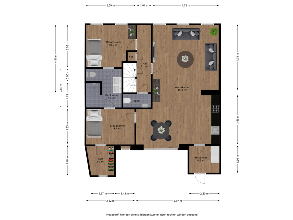 Bekijk plattegrond van Begane grond van Watertorenstraat 41