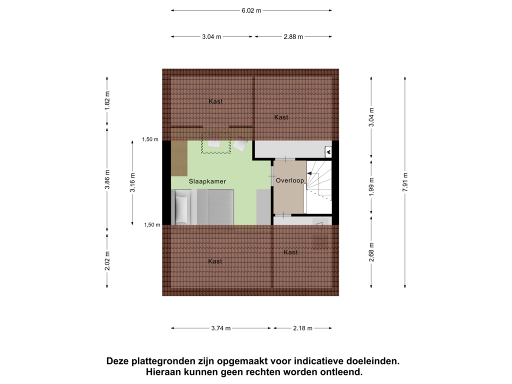 Bekijk plattegrond van Tweede Verdieping van Leidinglaan 32