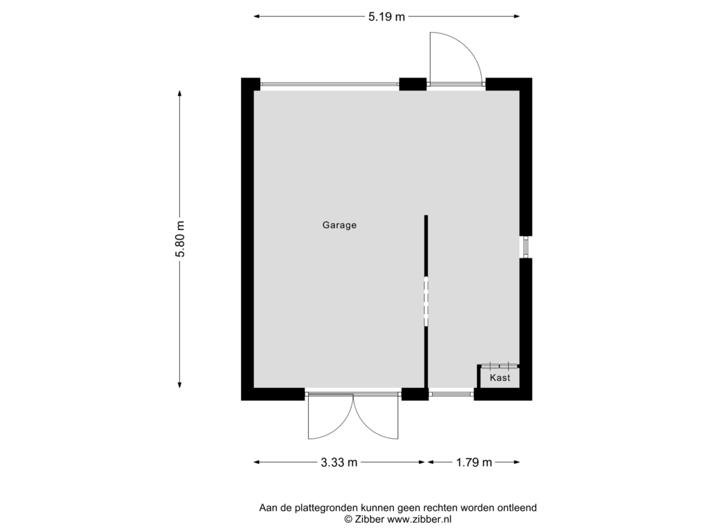 View floorplan of Garage of Gazellelaan 30