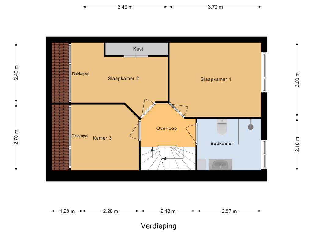 Bekijk plattegrond van Verdieping van Vloedlijn 42