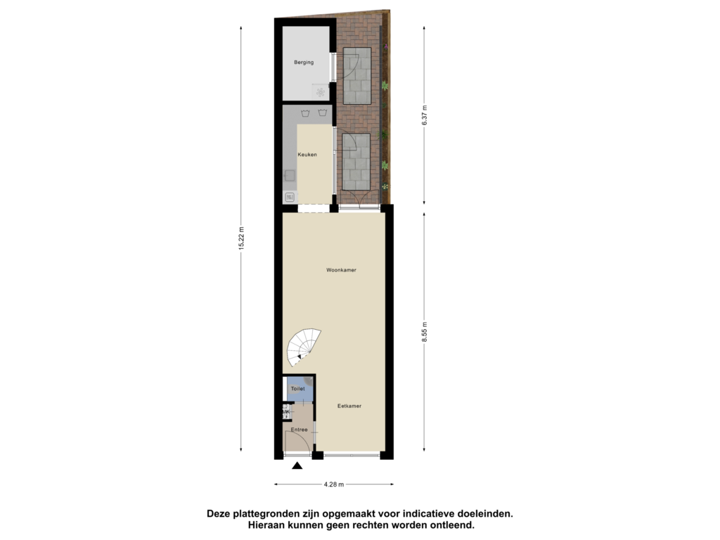 View floorplan of Begane grond _tuin of Cornelis Ketelstraat 3