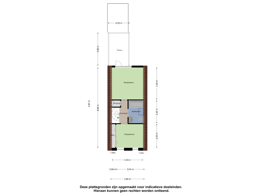 View floorplan of Eerste verdieping of Cornelis Ketelstraat 3