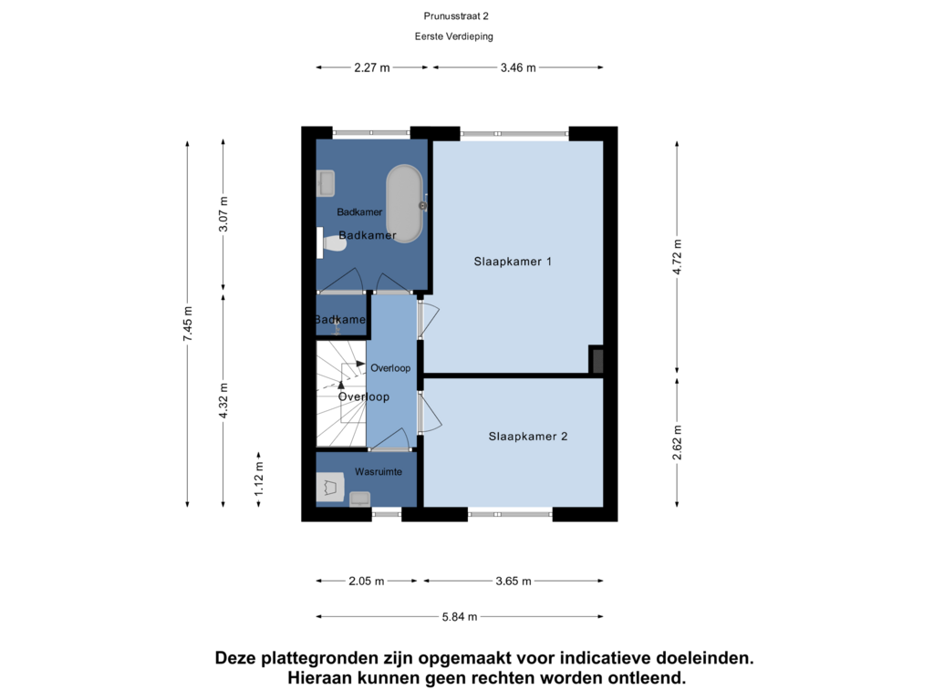 Bekijk plattegrond van Eerste Verdieping van Prunusstraat 2