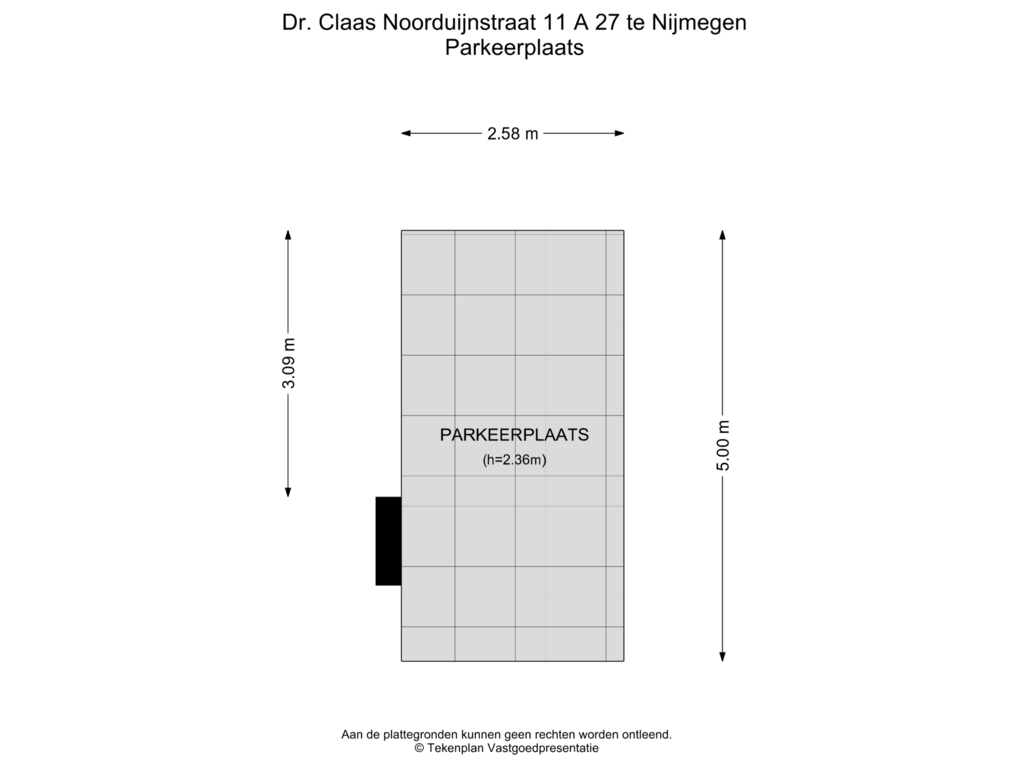 Bekijk plattegrond van Parkeerplaats van Dr. Claas Noorduijnstraat 11-A27