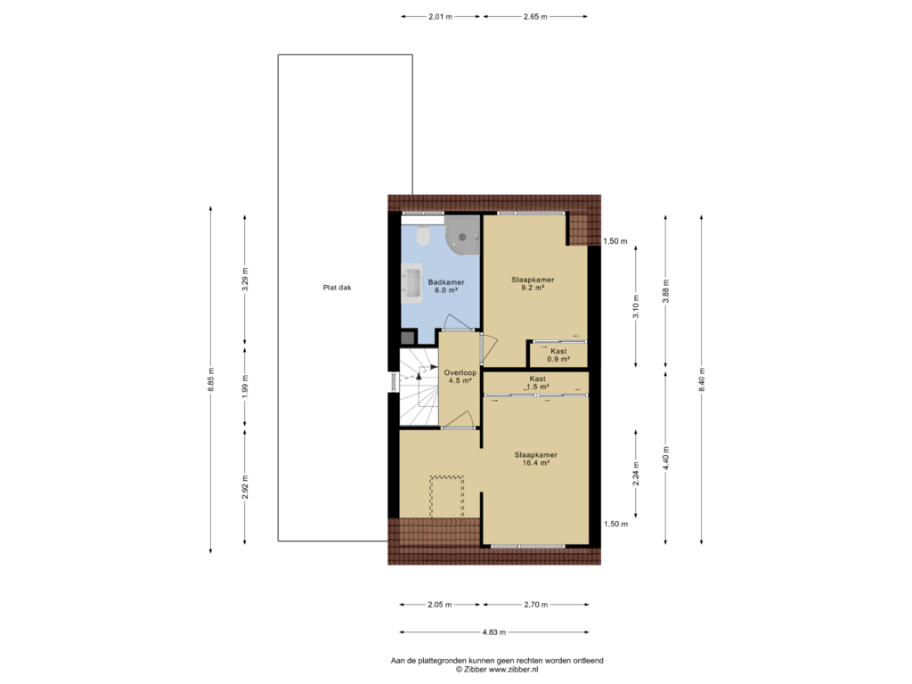 View floorplan of Eerste Verdieping of Rubensstraat 125