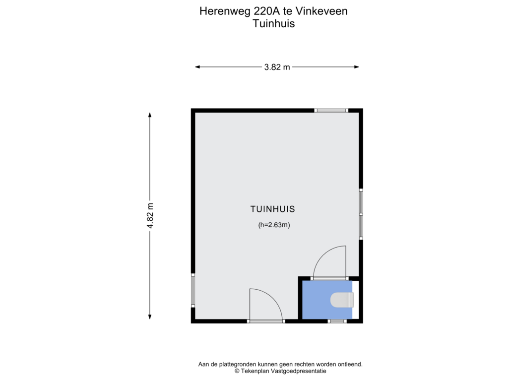 Bekijk plattegrond van Tuinhuis van Herenweg 220-A