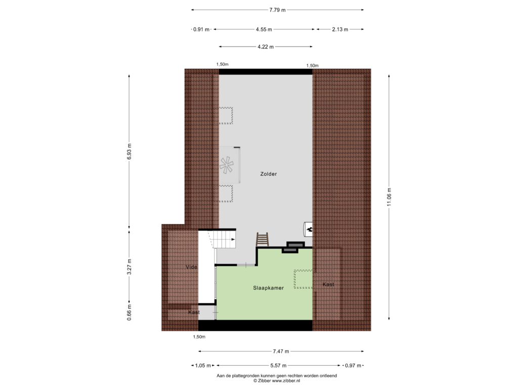 Bekijk plattegrond van Eerste Verdieping van Saltshof 1015