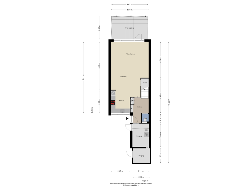 View floorplan of Begane Grond of Kajuit 29