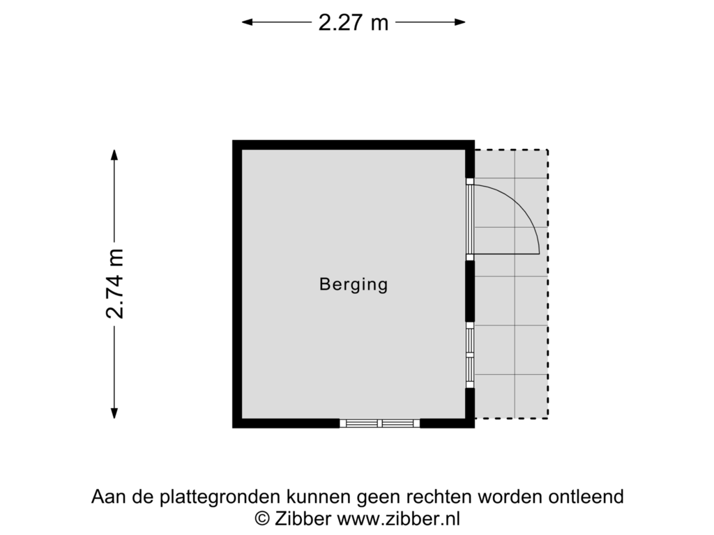 View floorplan of Berging of Kajuit 29