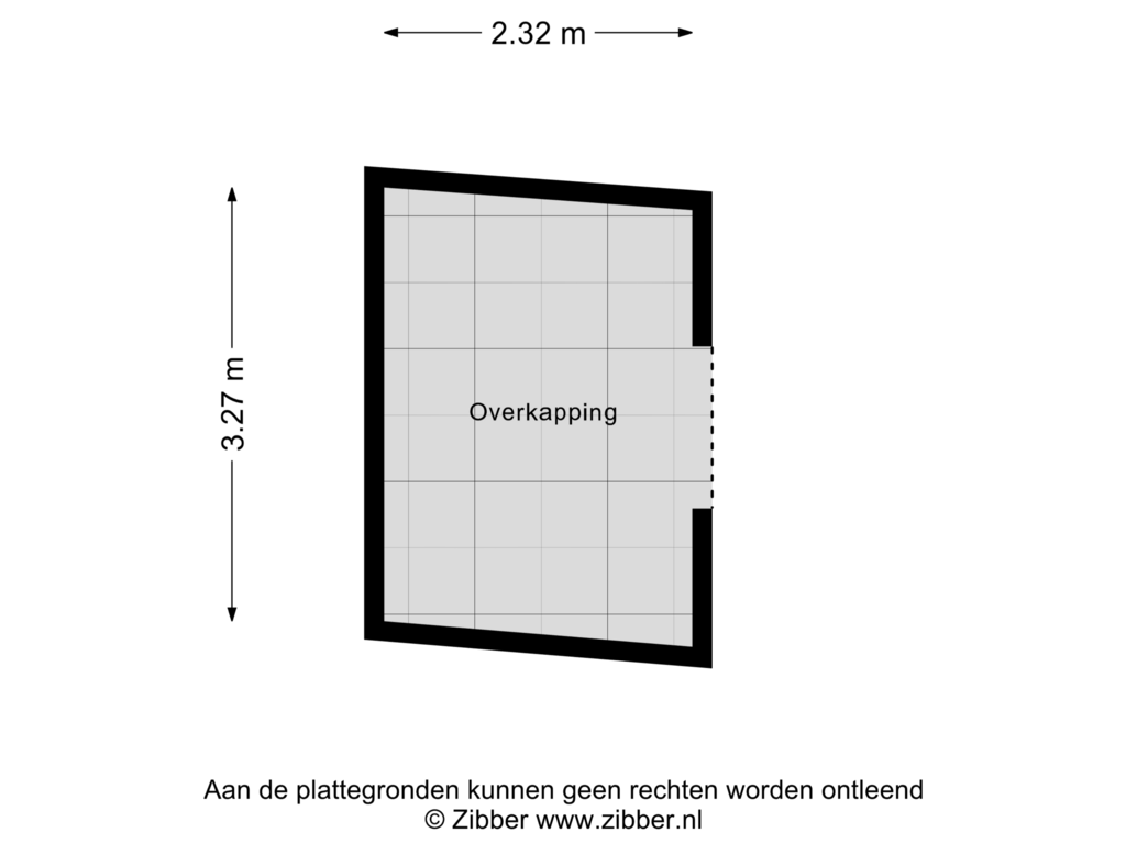 Bekijk plattegrond van Overkapping van Burgemeester Leenstraat 23