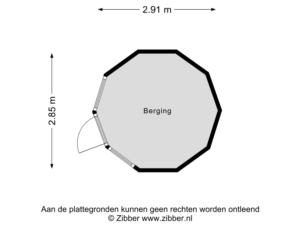 Bekijk plattegrond van Berging van Burgemeester Leenstraat 23