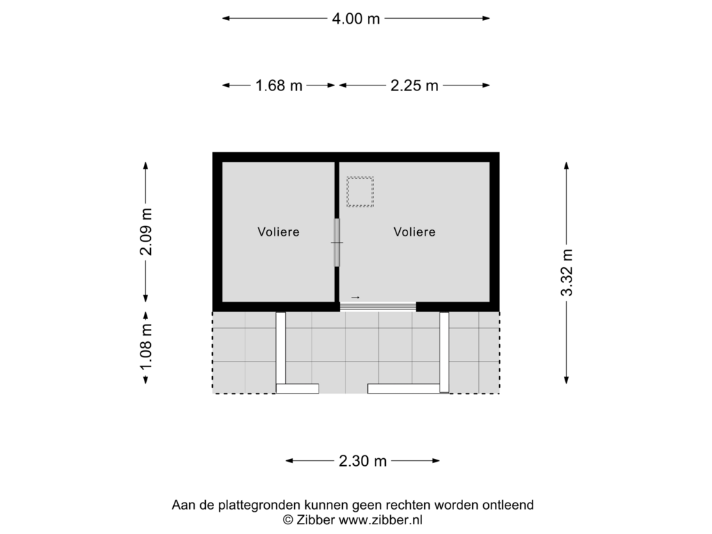 Bekijk plattegrond van Voliere van Burgemeester Leenstraat 23