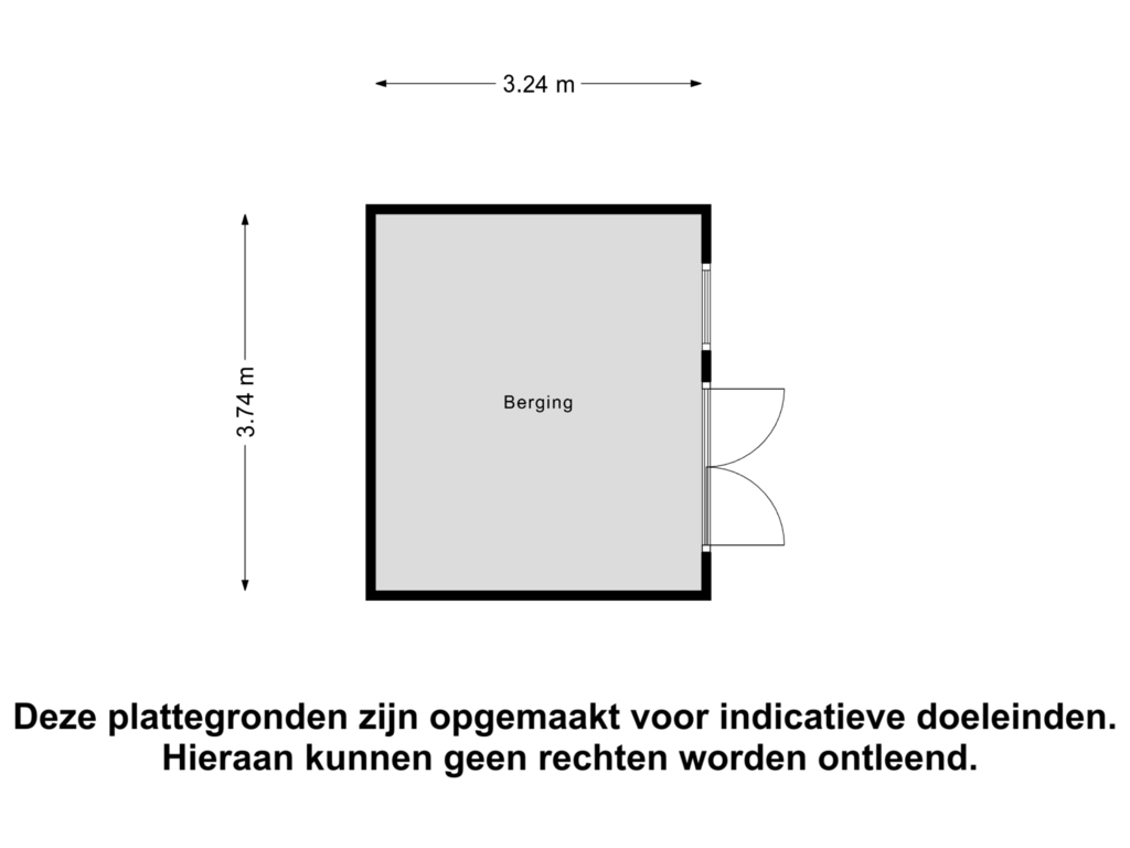 View floorplan of Berging of Kloostergang 43