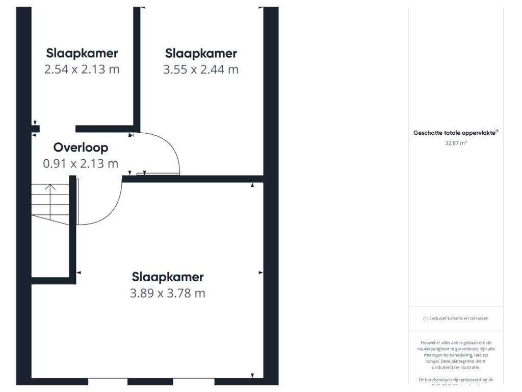 View floorplan of Eerste verdieping of Kloosterlaan 67