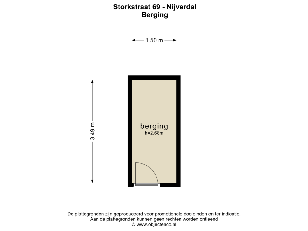 Bekijk plattegrond van BERGING van Storkstraat 69