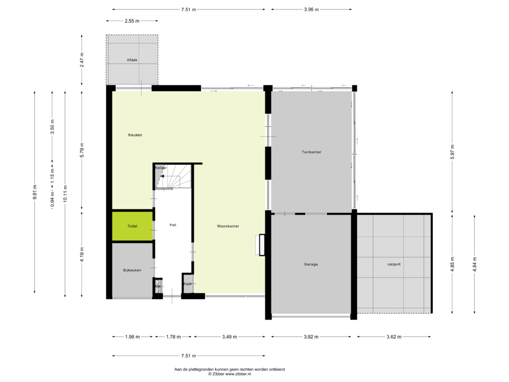 View floorplan of Begane grond of Zandstraat 10