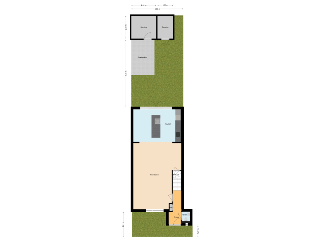 Bekijk plattegrond van Situatie van Hubertusveld 35