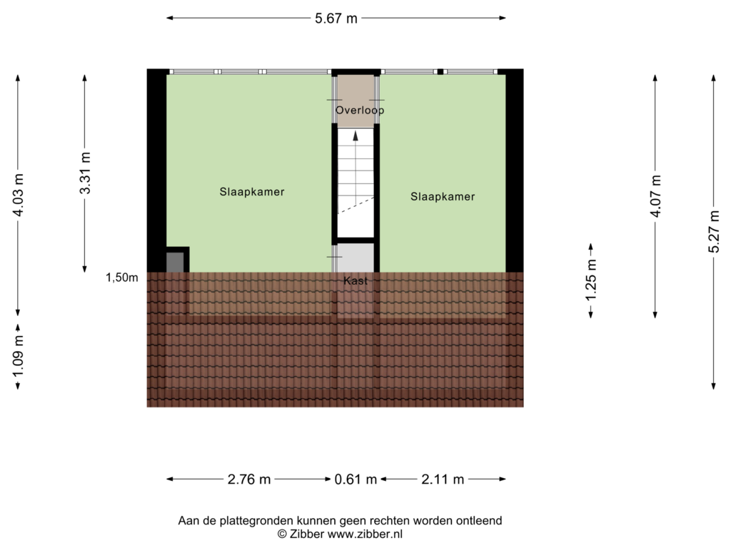 Bekijk plattegrond van Tweede verdieping van Albert Meijeringstraat 44