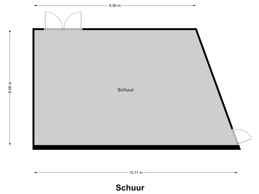 Bekijk plattegrond van Schuur van Rietstraat 43-A