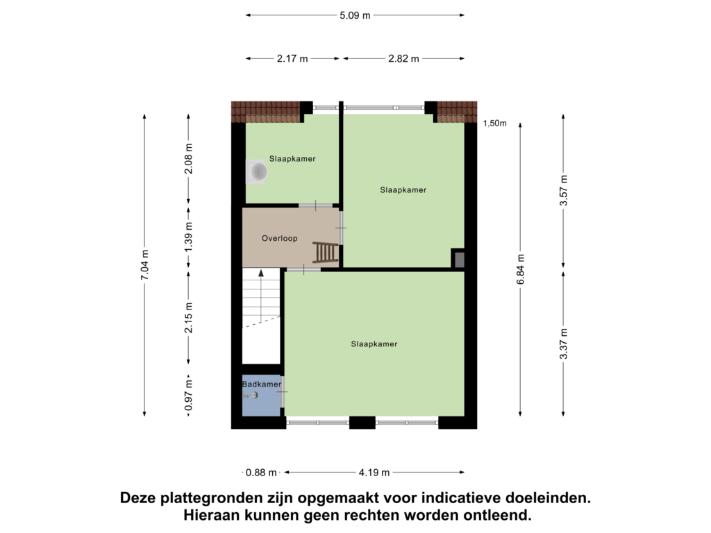 View floorplan of Eerste verdieping of Hovendaal 63