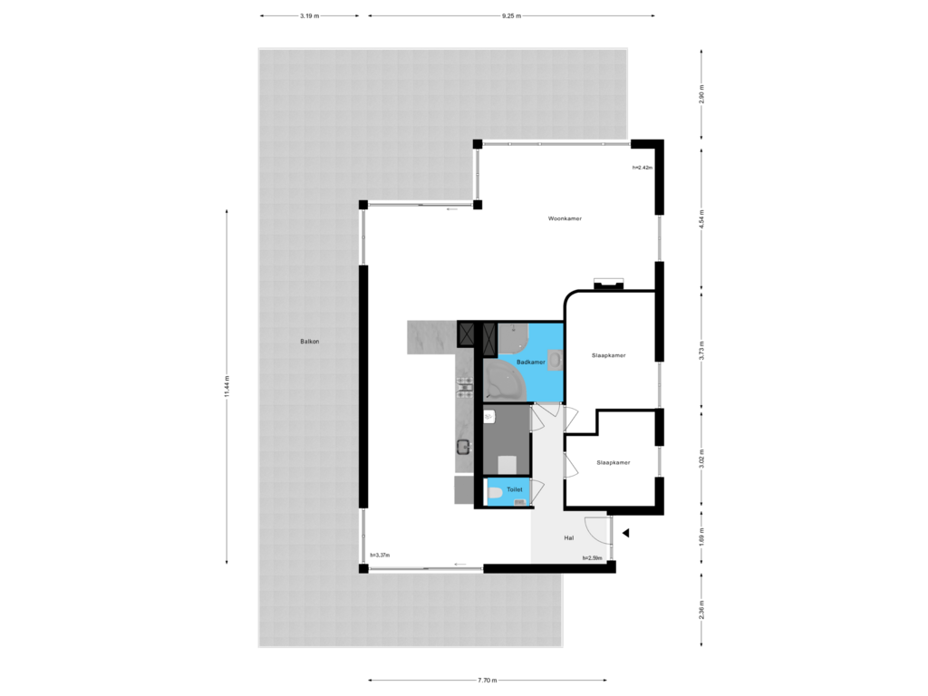 Bekijk plattegrond van 3e Verdieping van Prins Hendrikstraat 178