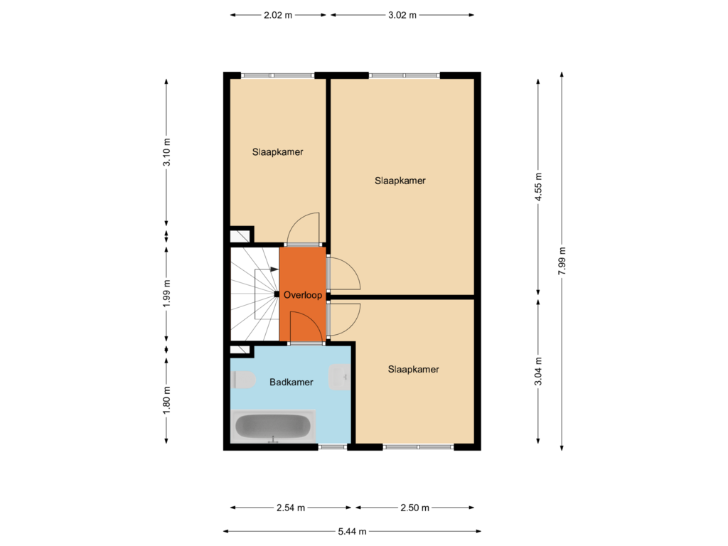 Bekijk plattegrond van Eerste verdieping van Meubelmaker 17