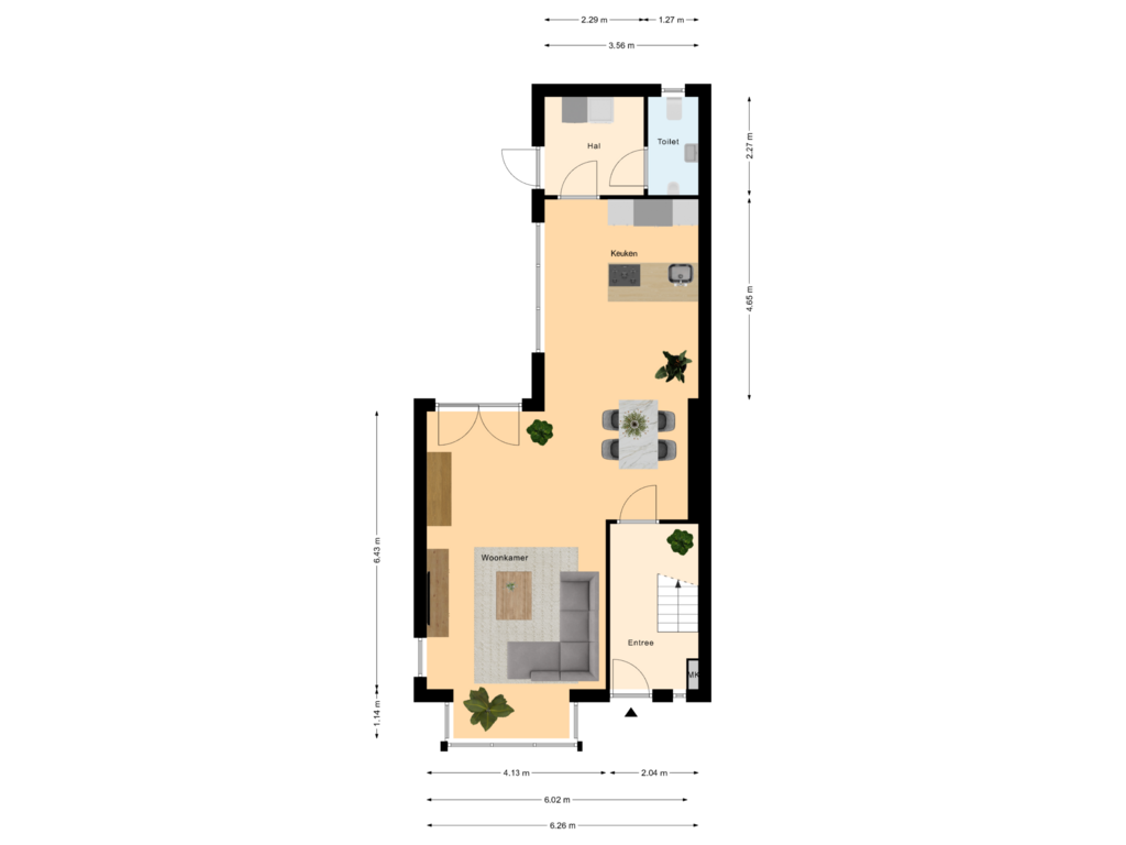 Bekijk plattegrond van Begane Grond van Kloppenstraat 28