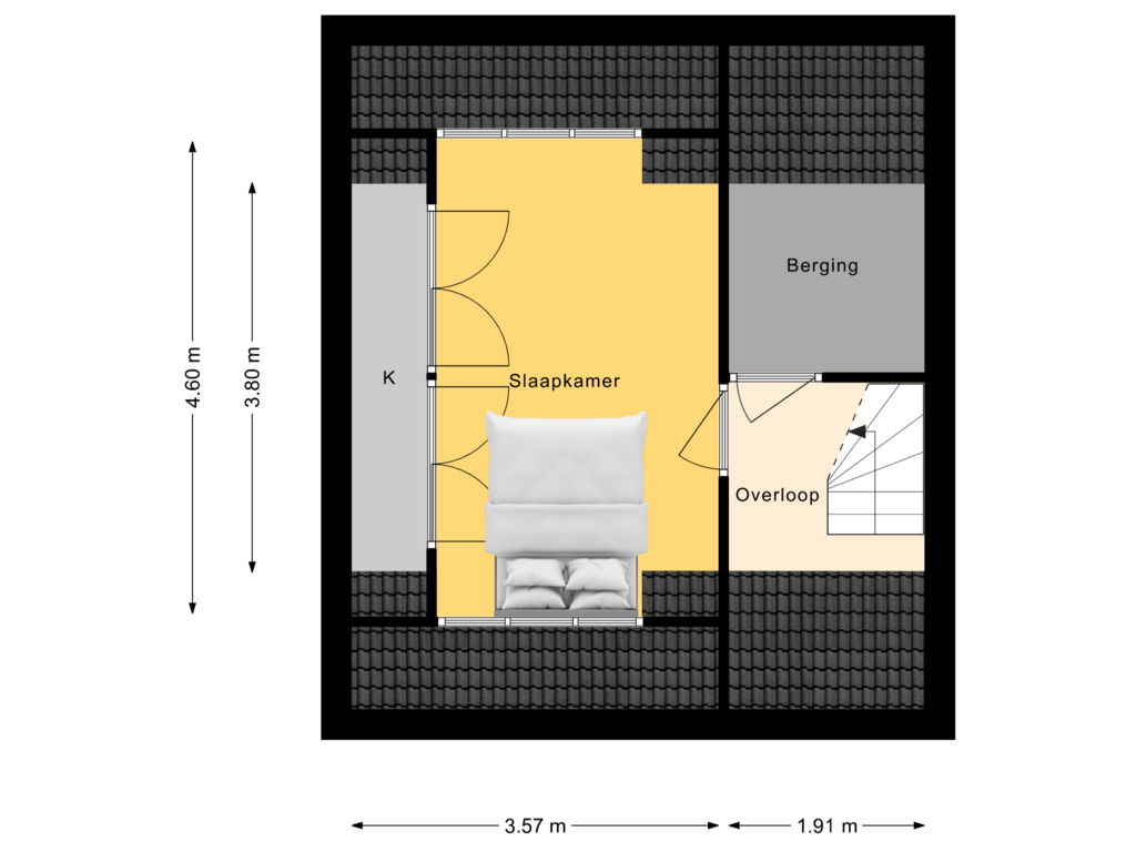 Bekijk plattegrond van 2e Verdieping van Kloppenstraat 28