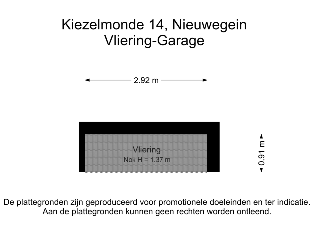 Bekijk plattegrond van Vliering-Garage van Kiezelmonde 14