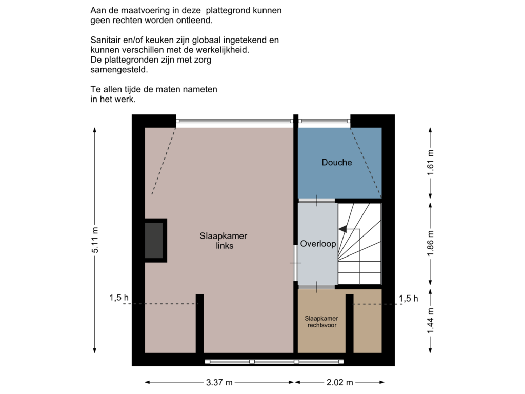 Bekijk plattegrond van Eerste verdieping van Eendrachtstraat 32