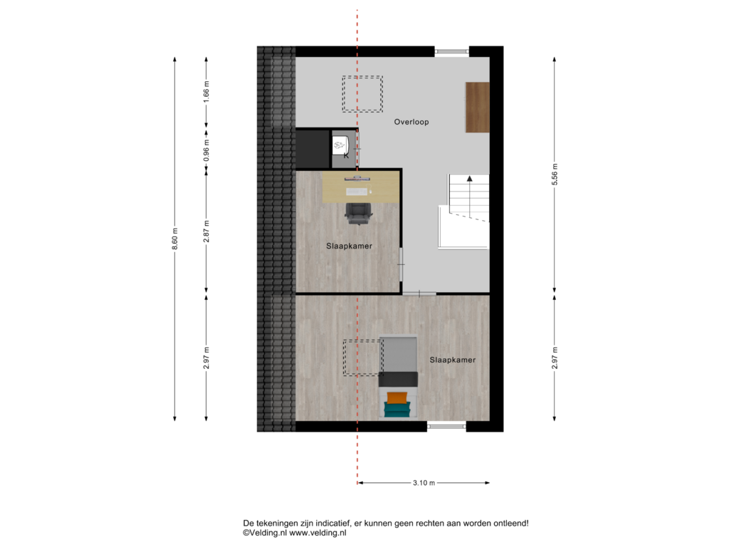 View floorplan of Woonlaag 3 of Hazenveld 17