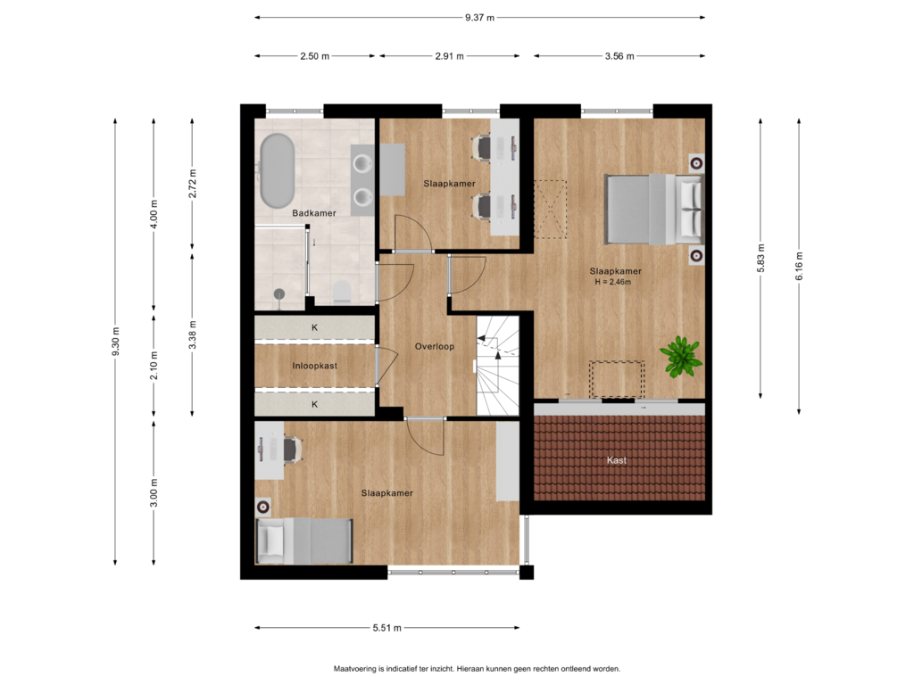 Bekijk plattegrond van 1e verdieping van Adjudantstraat 11