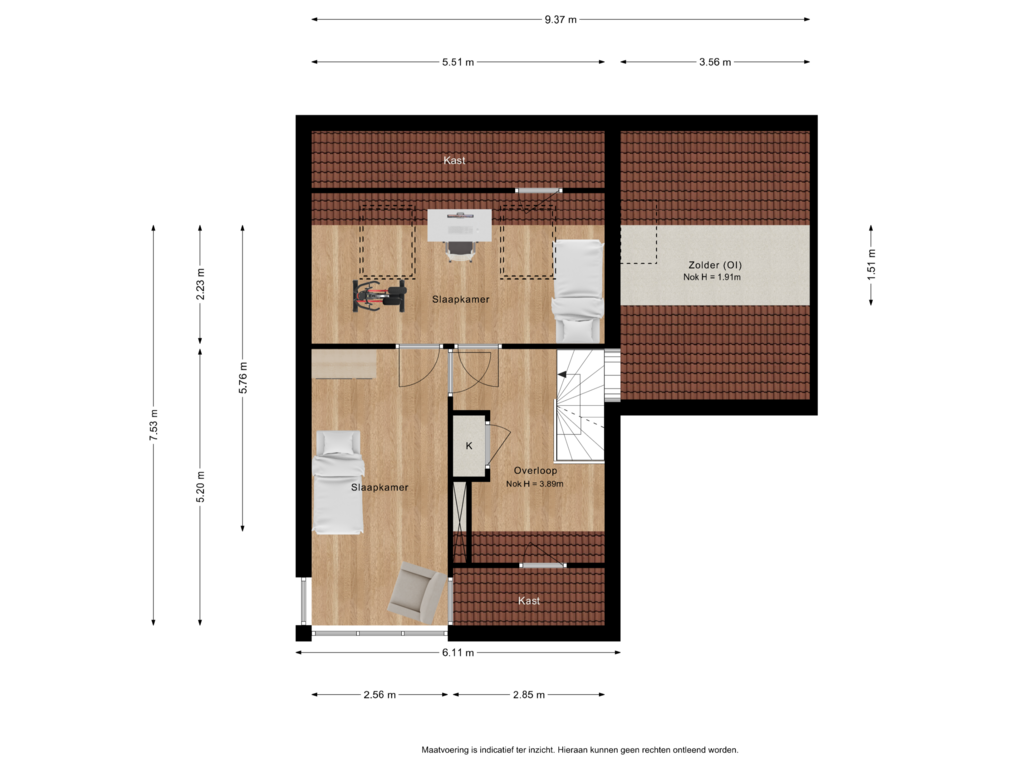 Bekijk plattegrond van 2e verdieping van Adjudantstraat 11