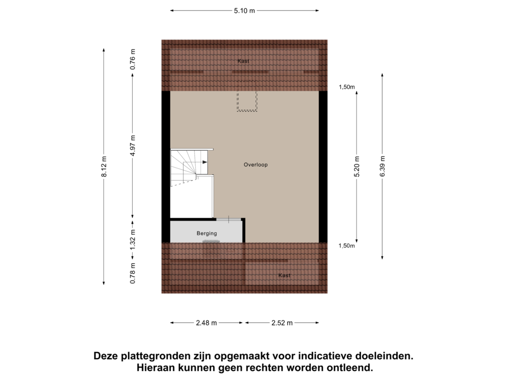 Bekijk plattegrond van Zolder van Orchidee 15