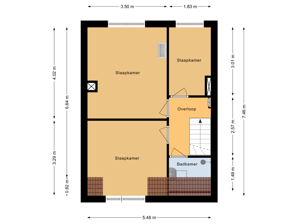 Bekijk plattegrond van Eerste verdieping van Hyacinthstraat 13