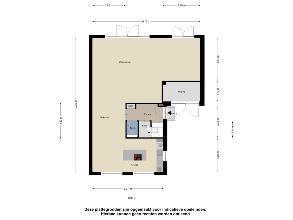 View floorplan of Begane Grond of Heuvelstee 40