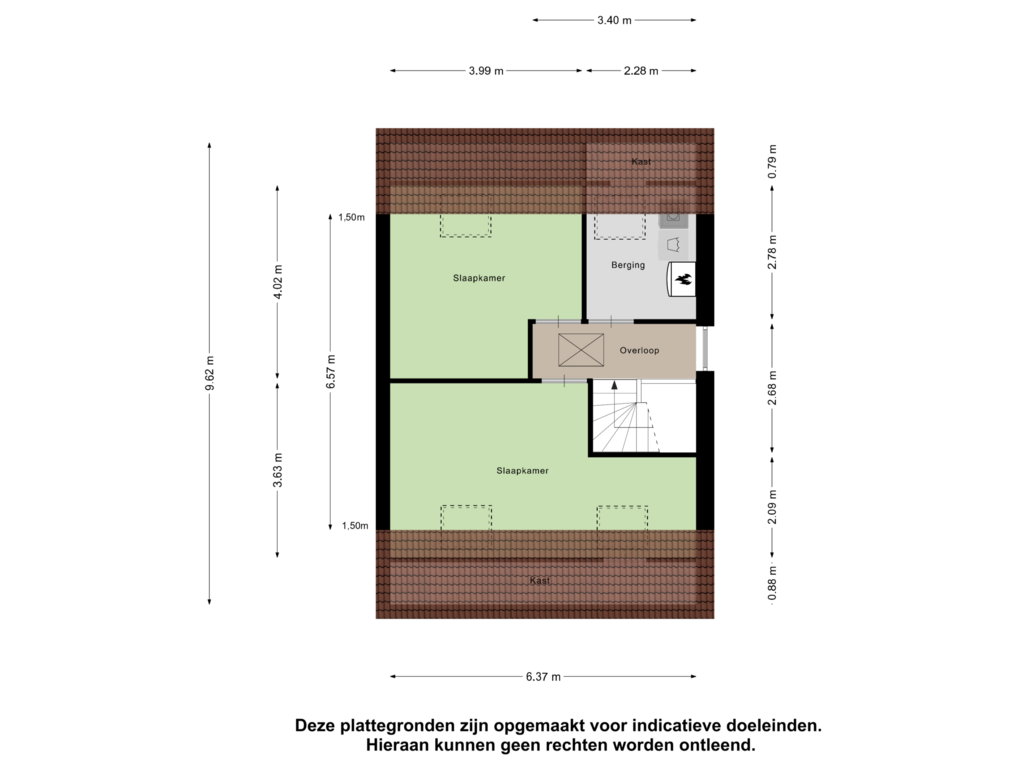 View floorplan of Tweede Verdieping of Heuvelstee 40