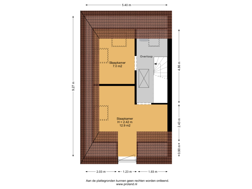 View floorplan of 2e Verdieping of Buorkerij 122