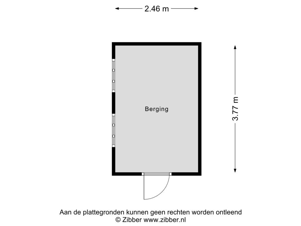 Bekijk plattegrond van Berging van Hendrick Avercampplantsoen 15