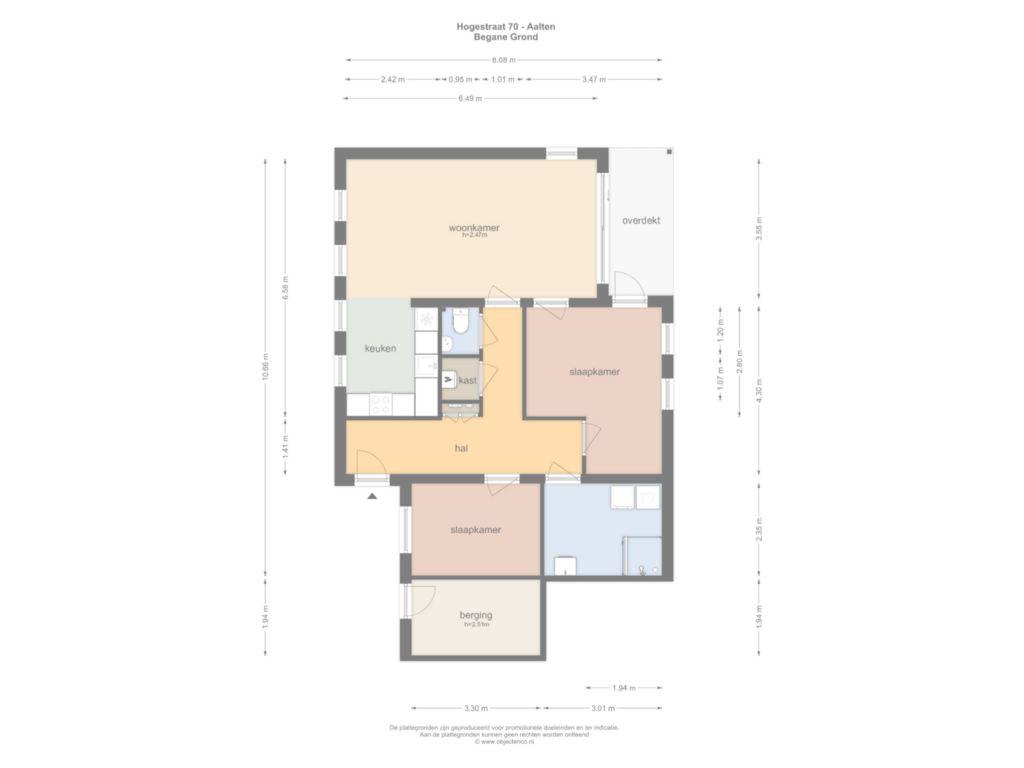 Bekijk plattegrond van First floor van Hogestraat 70