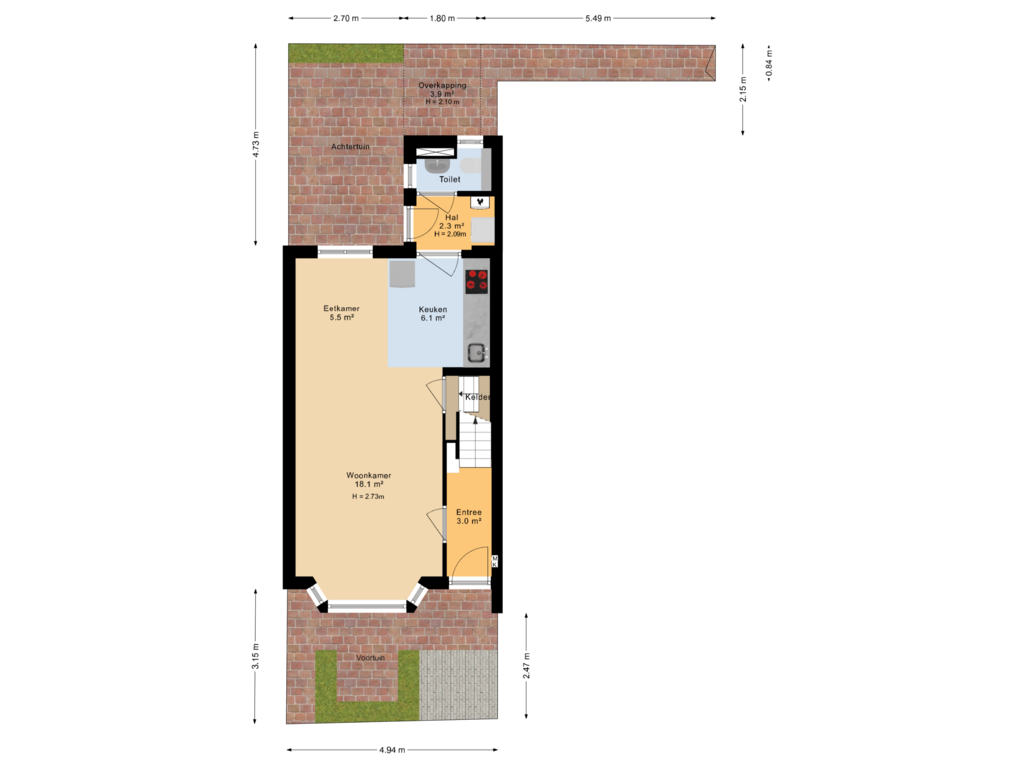 Bekijk plattegrond van Situatie van Cornelis Frederiksstraat 29