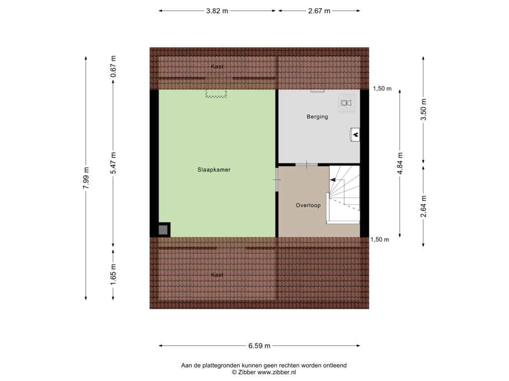 View floorplan of Tweede Verdieping of Churchillstraat 14