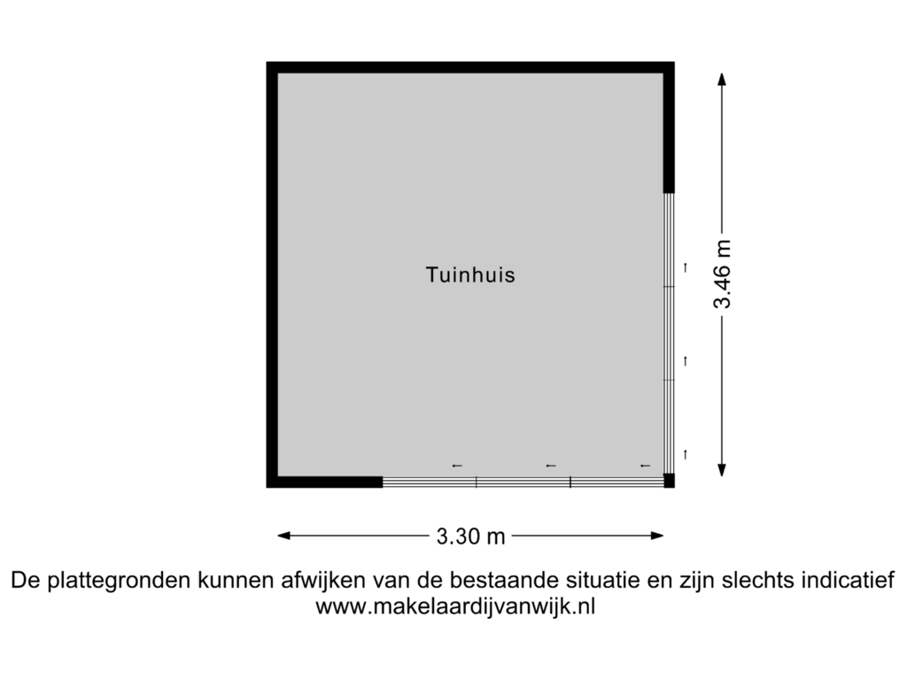 View floorplan of Tuinhuis of Westerbaan 30