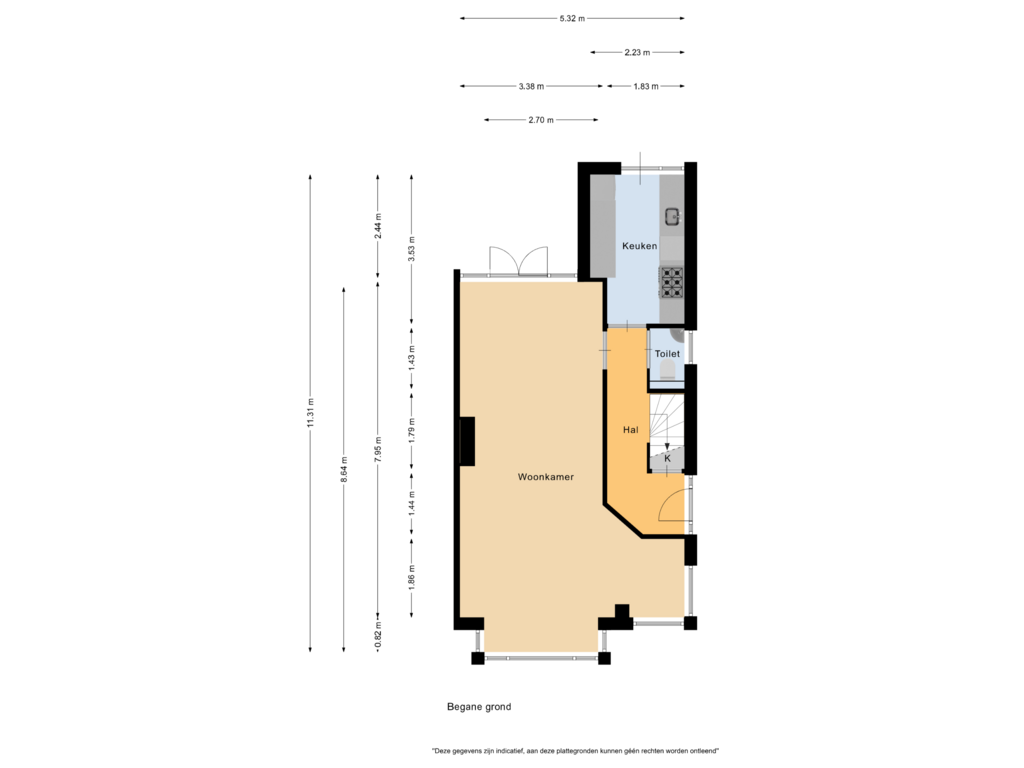 Bekijk plattegrond van Begane grond van Weverstraat 39