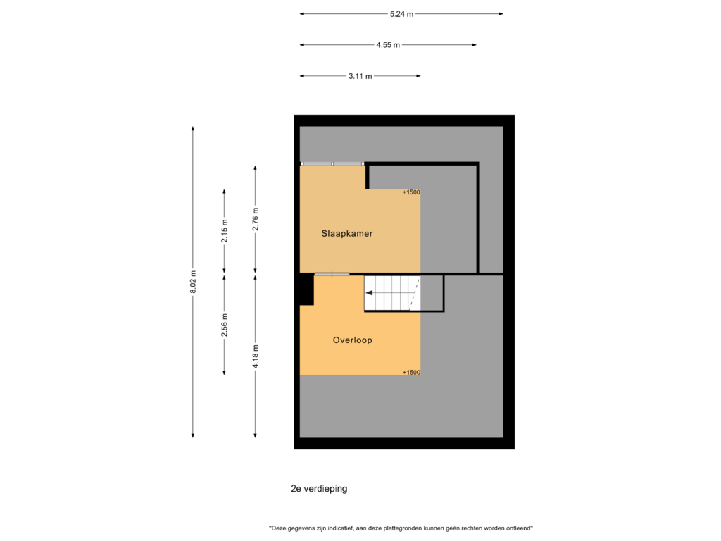 Bekijk plattegrond van 2 verdieping van Weverstraat 39